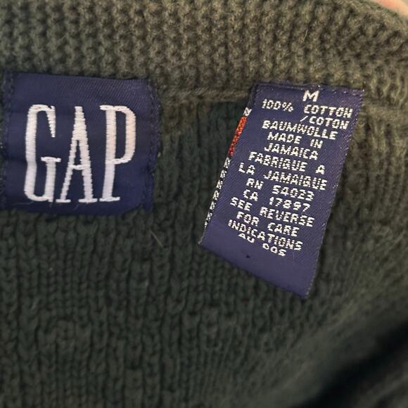 90s Gap Green textured cotton cardigan - Picture 5 of 5